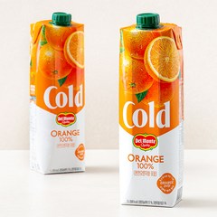 델몬트 cold 100% 오렌지주스, 1L, 2개