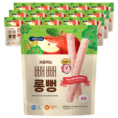 베베쿡 처음먹는 빼빼롱뻥, 사과, 30g, 16개