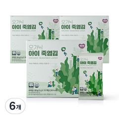 또또맘 오가닉 아이 죽염김 2g x 10p, 유기김, 6개, 20g