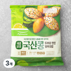 풀무원 새콤달콤 국산콩 두부로 만든 유부초밥, 330g, 3개