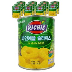 리치스 슬라이스 파인애플 통조림, 836g, 12개