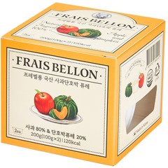 프레벨롱 국산 과일 퓨레, 혼합맛(사과/단호박), 100g, 2개