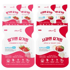 내아이애 동결건조 요거트엔 유아과일큐브, 사과 3p + 딸기3p, 1세트, 16g