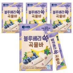 베베쿡 블루베리 쏙 곡물바 5g x 8p, 블루베리맛, 40g, 4개