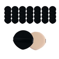 닐로 스킨핏 에어쿠션 퍼프 물방울형, 30개, 블랙