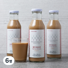 유기가공식품 인증 홍차 밀크티, 365ml, 6병