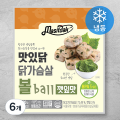 맛있닭 닭가슴살 볼 깻잎맛 (냉동), 100g, 6개