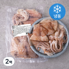 파지 손질 오징어 (냉동), 1kg, 2팩