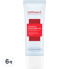 셀퓨전씨 아쿠아티카 썬스크린 100 SPF50+ PA++++, 45ml, 6개