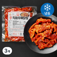수월한 직화 무뼈닭발 (냉동), 250g, 3개