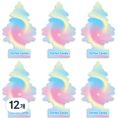리틀트리 차량용 방향제 본품, 12개, 코튼 캔디