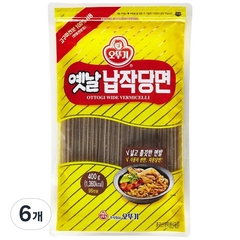 오뚜기 옛날 납작당면, 400g, 6개