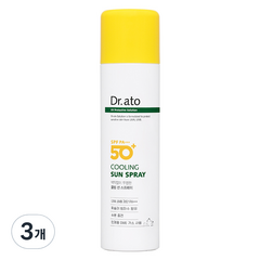 닥터아토 쿨링 선 스프레이 SPF50+ PA+++, 3개, 150ml