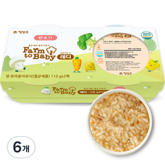 팜투베이비 레디 실온이유식 완료기 담백한소고기무진밥, 110g, 6개