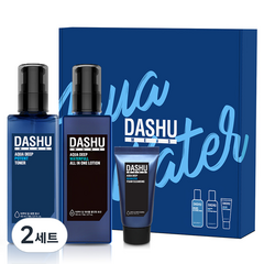 다슈 맨즈 아쿠아 스킨케어 기초 포텐 토너 153ml + 올인원 로션 153ml + 폼클렌징 30ml, 2세트