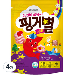아이배냇 아동용 핑거별 쌀과자, 새우맛, 4개