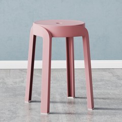 라라하우스 레인보우 원형 스툴 의자, 핑크