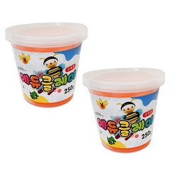 에듀클레이 유아용 클레이 2p, 주황, 250g