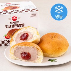 서울우유 딸기품은 초코생크림빵 3개입 (냉동), 420g, 1개