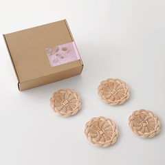 블루밍앤미 입문용 라탄 플라워 코스터 DIY KIT 4p