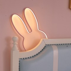토끼 귀 LED 무드등, 핑크