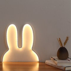 토끼 귀 LED 무드등, 흰색
