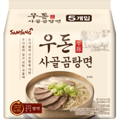 삼양 우돈 사골곰탕면 멀티팩 110g, 5개