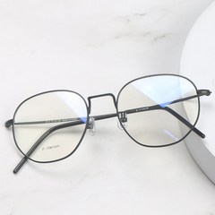BEIMA 다각 베타 티타늄 안경테 + 근적외선 블루라이트 차단 렌즈 + 고급 안경 케이스 세트