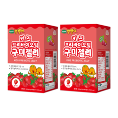방귀대장 뿡뿡이 키즈 프리바이오틱 구미젤리 딸기맛, 360g, 2개