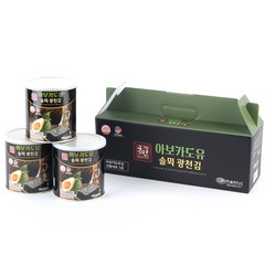 더국민 아보카도유 솔뫼 광천김 캔 3p 선물세트, 10개, 90g