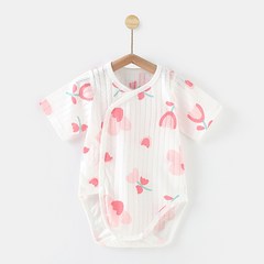 베베니즈 유아용 풀스냅 패턴 여름 반팔 수트
