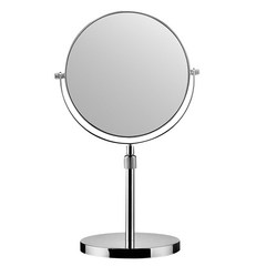 글랑앤 높이조절 화장 탁상 거울 20 x 38 cm, 라이트실버