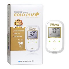스탠다드 체크 골드 플러스 혈당측정기, 1개, STANDARDTM CHECK GOLD Plus Blood Glucose Monitoring System(01GC532)