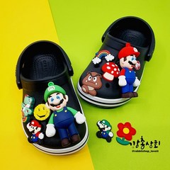 마리오 파츠 Mario 세트 입체 마리오 10pcs 신발장식 게임케릭터