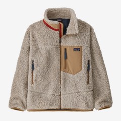 (파타고니아 100%정품) patagonia 키즈 레트로-X 재킷 키즈 점퍼 플리스 재킷 Natural w/Grayling Brown