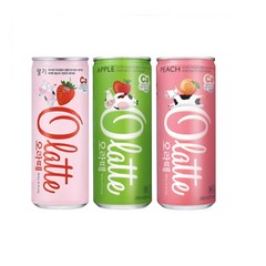 동아오츠카 오라떼 3종 혼합 30캔 (복숭아 10 + 사과 10 + 딸기 10), 240ml, 1세트