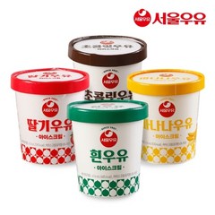 서울우유 [서울우유] 아이스크림 474ml 3종세트, 초코우유+초코우유+딸기우유