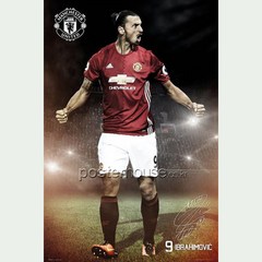 MAXI Poster 포스터 61x91 - 즐라탄 이브라히모비치 Manchester United: Zlatan Ibrahimovic, 브라운