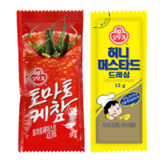 요기푸드 일회용 케찹 9g x 50개+일회용 머스타드 12g x 50개입, 7세트