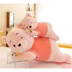 귀여운 곰돌이 푸우 인형 쿠션 벚꽃 핑크 곰 베개 장난감 소녀 생일, A, 80cmcm