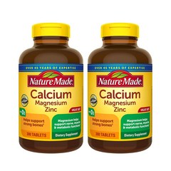 Nature Made 네이처메이드 칼슘 마그네슘 아연 비타민D 300정 2팩, 2개