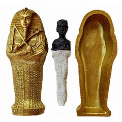 1pcs 수지 고대 이집트 관 입상 조각 이집트 미라 동상 작은 장식품 미니어처 모델, 2