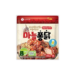 롯데햄 마늘 퐁닭 매콤 마늘 치킨 200g, 매콤한맛