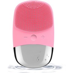 깊은 청소를 위한 3-in-1 전기 실리콘 세안기 페이셜 클렌징 브러시, 분홍색