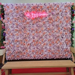 소울팩토리 인테리어 꽃벽 조화 인생샷 포토존 장식, 라이트퍼플
