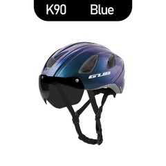 GUB MTB 고글 사이클링 헬멧 LED 라이트 일체형 도로 자전거 헬멧 57-65 L- XXL 빅 사이즈 안전 성인 남성 Casco Ciclismo, 진한 파란색