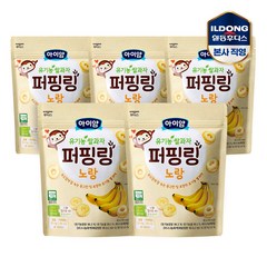 아이얌 유기농쌀과자 퍼핑링 바나나(40g) 5개, 바나나, 40g
