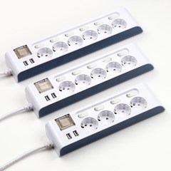 아이정 USB 개별 절전 과부하차단 스위치 멀티탭 콘센트 4구 5구 6구, 4구 1.5M USB, 1개