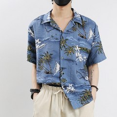 하와이안 알로하 허니문 반팔 셔츠 남방 HW-0380