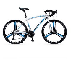 DK 로드자전거 기계식디스크브레이크 90%박스배송 변속 자전거 ZXC006, 30속도, 세 칼 화이트 블루